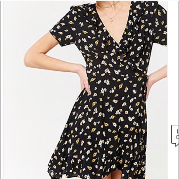 sunflower wrap dress